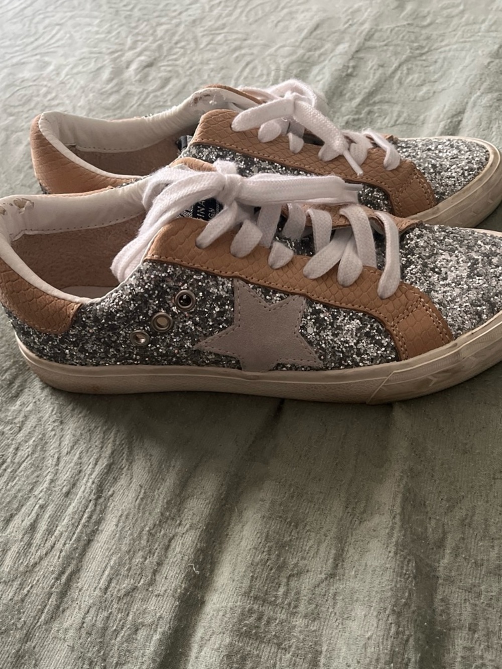 Vintage Havana silver glitter sneakers